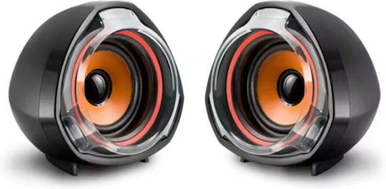 Set de 2 boxe PC Q 87 2 X 5W Negru Portocaliu