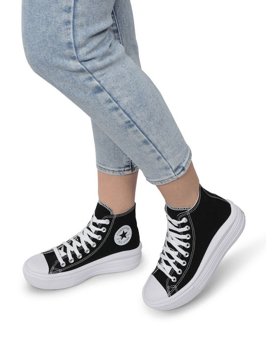 Converse Chuck Taylor All Star Move Hi Flatforms Boots Black / Natural Ivory / White