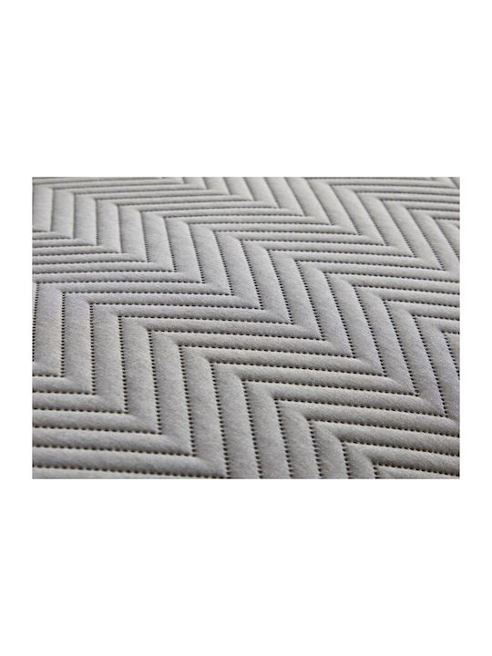 Liolios Home Coverlet Queen Size Microfiber Grey 220x240cm