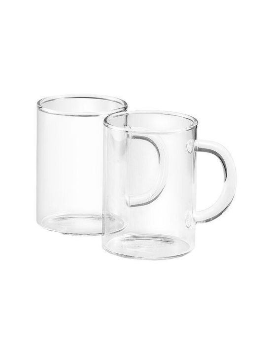 Set 2 Cești din Sticlă Borosilicată Delonghi Incolore