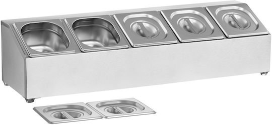 Display Stand Food Containers 5 X Gn1/6 + 5 X Containers