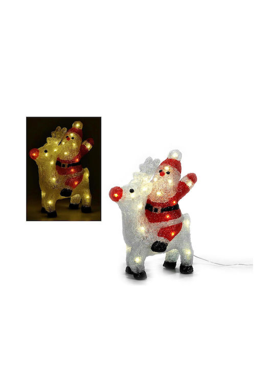 Illuminated Santa Claus Electric in Reindeer