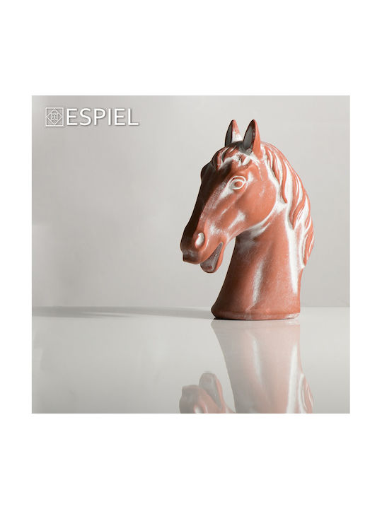 Espiel Set of Decorative Animals made of Ceramic in Teracotta ERT303K2 19x10x24cm 2pcs