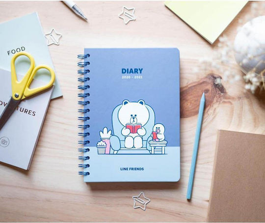 Line Friends Ημερήσιο Planner Σπιράλ 14.8x21εκ.