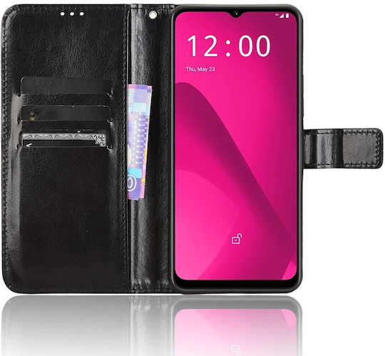 Brieftasche Synthetisches Leder / Kunststoff / Silikon Schwarz (T Phone 2 5G)