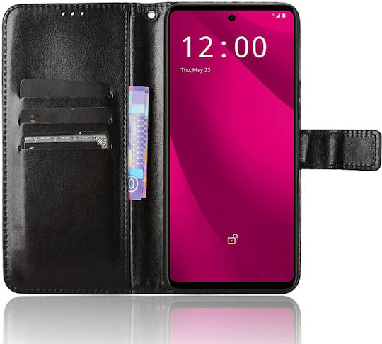 Wallet Δερματίνης / Πλαστικό / Σιλικόνης Μαύρο (T Phone 2 Pro 5G)