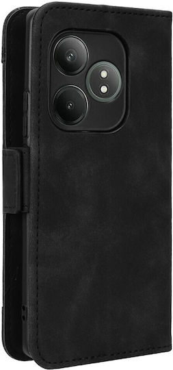 Umschlag Rückseite Synthetisches Leder / Kunststoff / Silikon Magnetisch Schwarz (Realme GT 6)