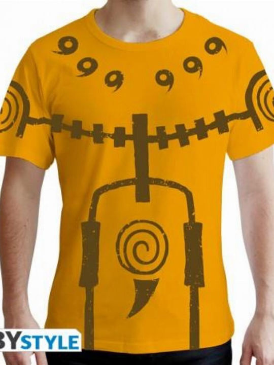 Abysse Shippuden Chakra Mode T-shirt Naruto Gelb Baumwolle Abysse Shippuden Chakra Mode T-shirt Naruto Gelb Baumwolle