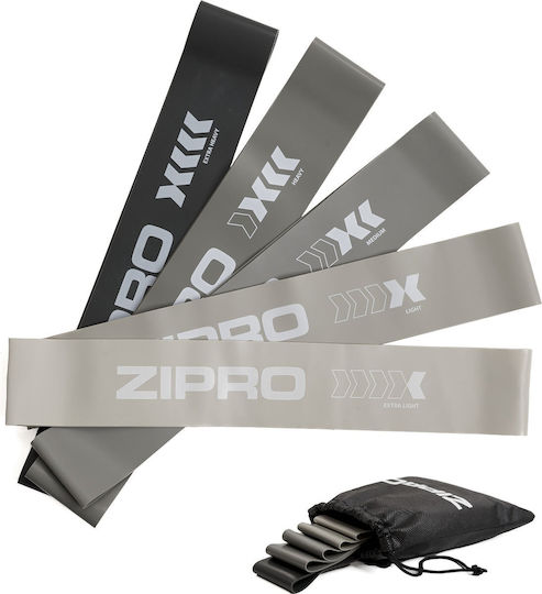 Zipro Mini Loop Bands Σετ 5τμχ Γκρι