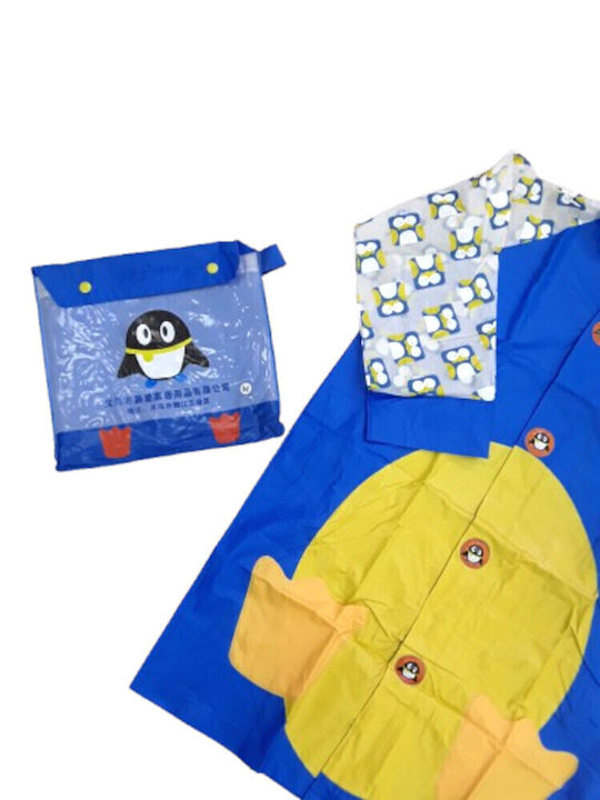 Waterproof Kids' Casual Jacket with Hood Blue