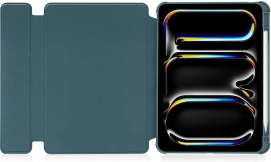 Case + Keyboard Samsung Galaxy Tab S9 Fe+ Plus Rotary 360° Leather Dark Green