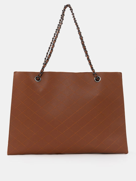 Brown Shoulder Bag and Necessaire Set
