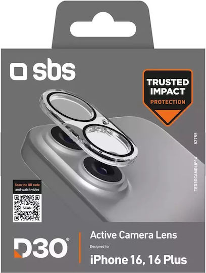 Sbs Active Tempered Glass Camera Lens D3o Iphone 16 16 Plus