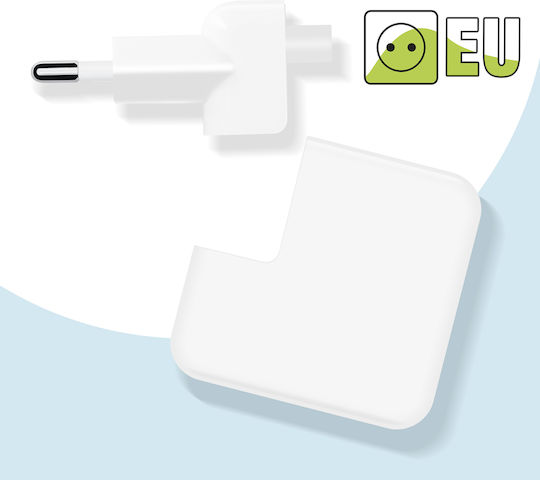 Încărcător Moxie USB C pentru priză MacBook Încărcare rapidă 30W Cablu 1.7m Alb