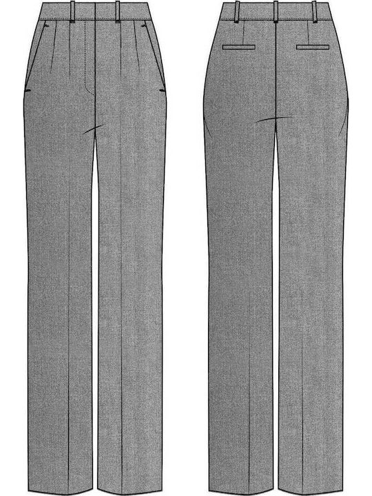Damen Stoff Hose Gray