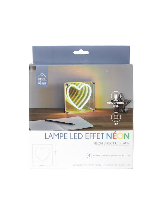 The Home Deco Factory Neon Διακοσμητικό Φωτιστικό LED Καρδιά 18x18x3.3εκ.