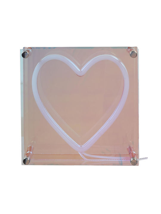 The Home Deco Factory Neon Διακοσμητικό Φωτιστικό LED Καρδιά 18x18x3.3εκ.