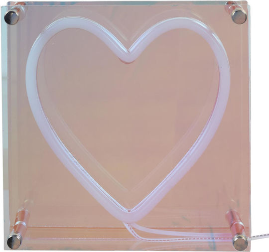 The Home Deco Factory Neon Διακοσμητικό Φωτιστικό LED Καρδιά 18x18x3.3εκ.