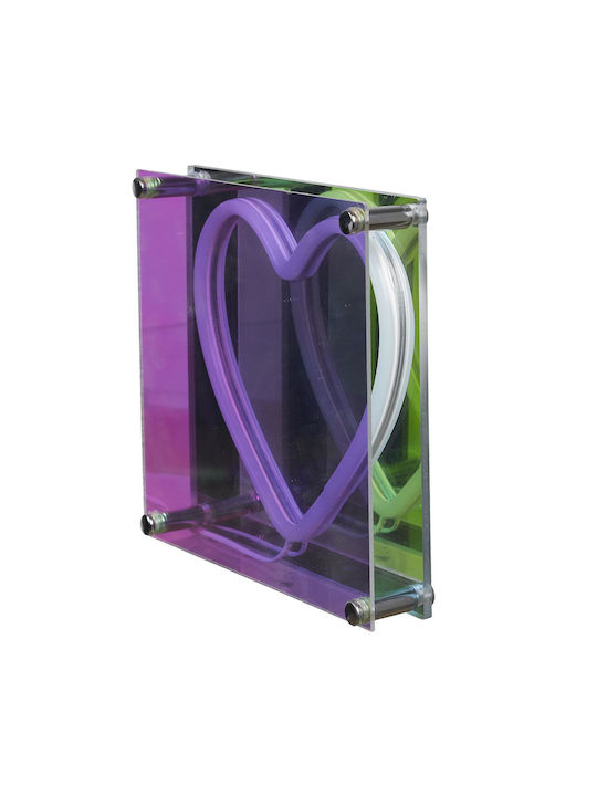 The Home Deco Factory Neon Διακοσμητικό Φωτιστικό LED Καρδιά 18x18x3.3εκ.