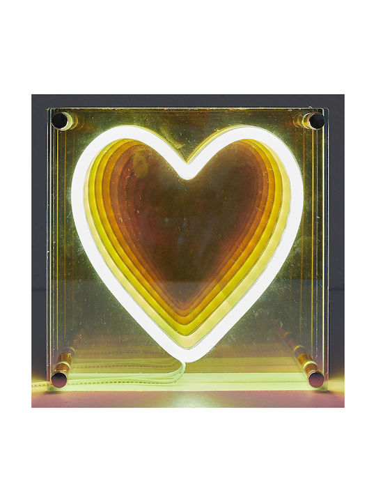 The Home Deco Factory Neon Διακοσμητικό Φωτιστικό LED Καρδιά 18x18x3.3εκ.