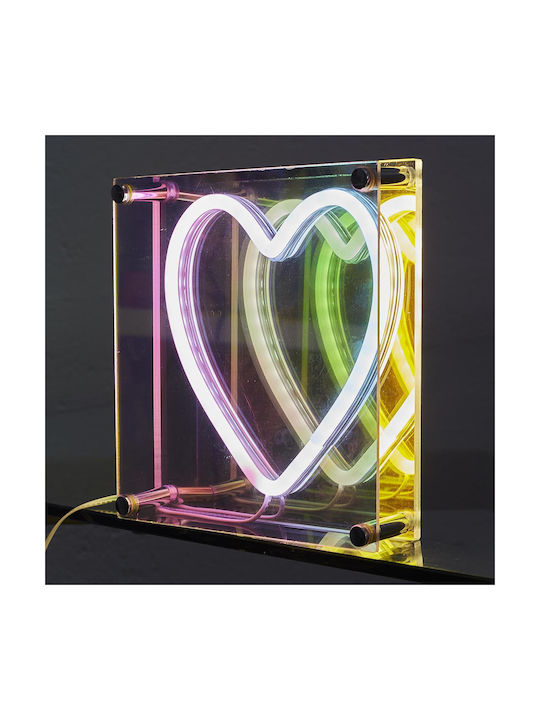The Home Deco Factory Neon Διακοσμητικό Φωτιστικό LED Καρδιά 18x18x3.3εκ.
