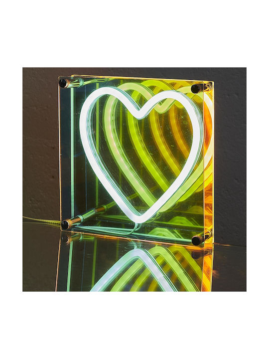 The Home Deco Factory Neon Διακοσμητικό Φωτιστικό LED Καρδιά 18x18x3.3εκ.