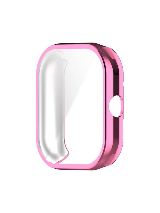 2-in-1 Hüllen-Bildschirmschutz für Xiaomi Redmi Watch 3 Lite Watch 3 Active Pink