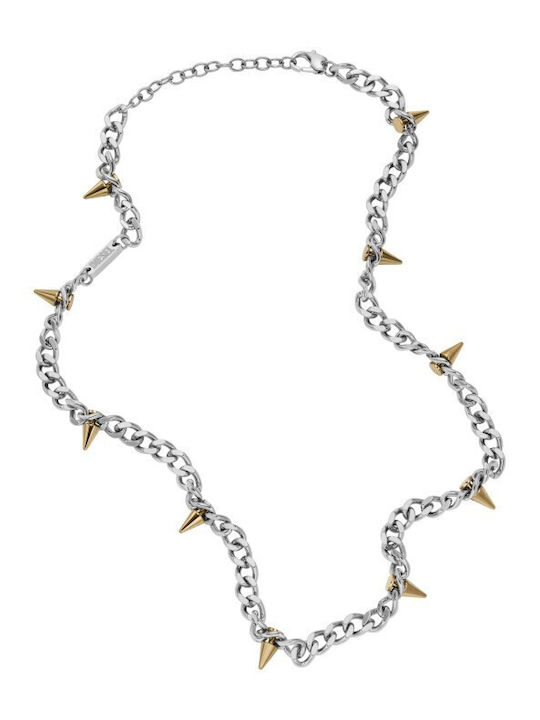 Κολιέ Diesel Steel Two-tone Stainless Steel Chain Dx1454931 Κολιέ Diesel Steel Two-tone Stainless Steel Chain Dx1454931