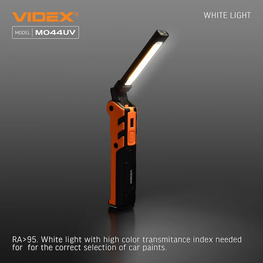 Videx Επαναφορτιζόμενος Φακός LED IP68 με Μέγιστη Φωτεινότητα 400lm