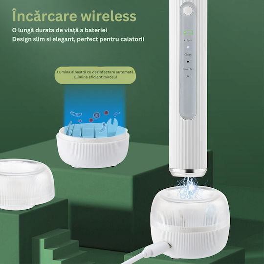 Dispozitiv de Curățare a Dinților Birai Aparat Vizual de Curățare a Dinților Profesional Curățare Smart cu Ultrasunete Cameră HD Încărcare Wireless Cablu Tip C 3 Moduri de Lucru Baterie Reîncărcabilă