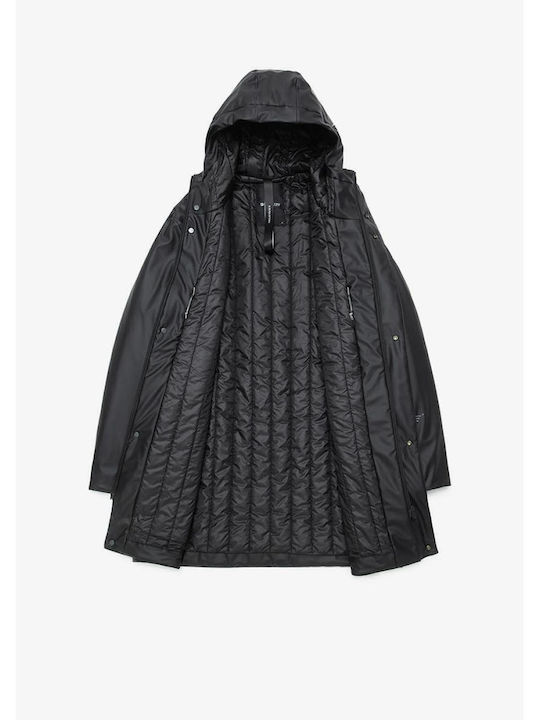 Jacke Puffer Wasserdicht und Winddicht Schwarz