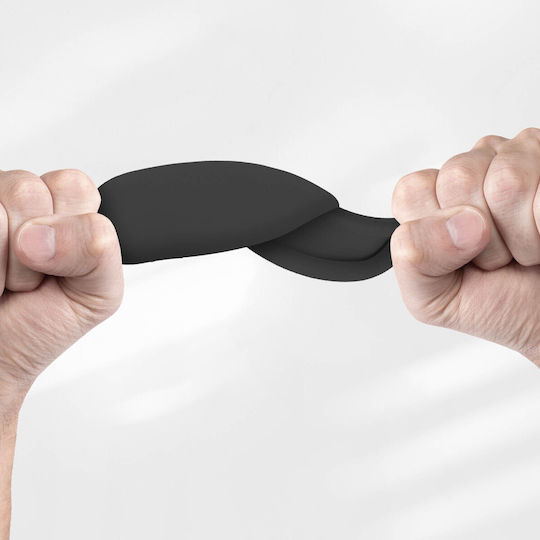 Bandă de protecție pentru AirPods Max, silicon moale la atingere, negru