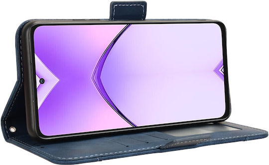 Book Piele artificială / Plastic / Silicon Albastru marin (Oppo A80 5G)