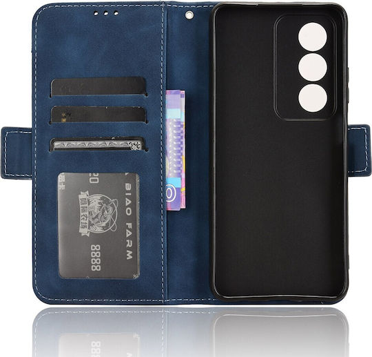 Book Piele artificială / Plastic / Silicon Albastru marin (Oppo A80 5G)