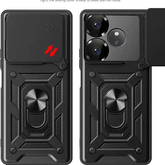 Задна корица Пластмаса / Силикон / Метал Черен (Realme GT 6)