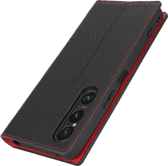 Brieftasche Leder / Kunststoff / Silikon Schwarz (Xperia 1 VI - Xperia 1 VI)