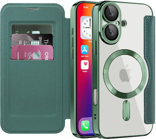 Wallet Δερματίνης / Σιλικόνης Πράσινο (iPhone 16)