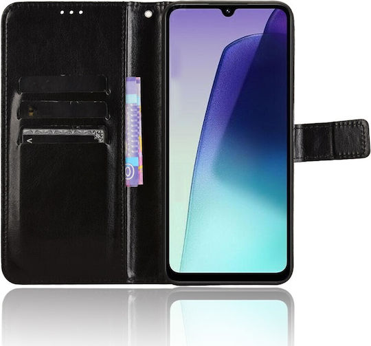 Wallet Synthetic Leather / Plastic / Silicone Black (Xiaomi Redmi 14C)