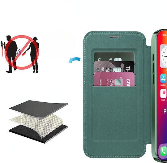 Wallet Δερματίνης / Σιλικόνης Πράσινο (iPhone 16)