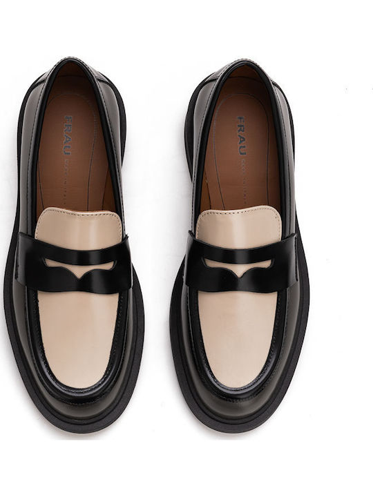 Δερμάτινα Γυναικεία Loafers σε Γκρι Χρώμα