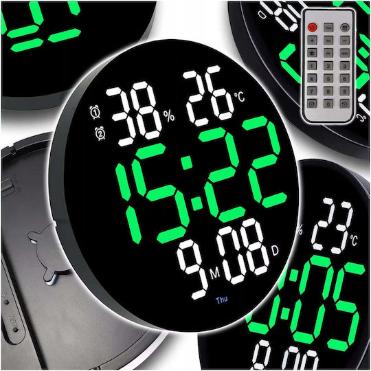 Ceas de Perete Digital Plastic Alb
