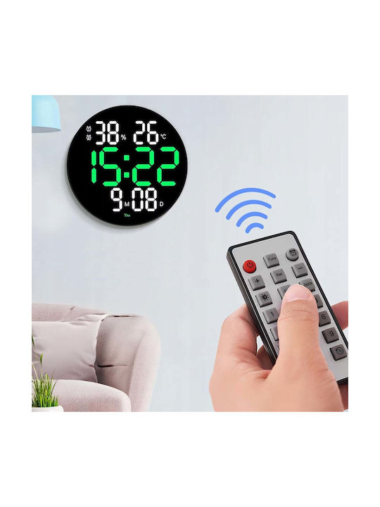 Ceas de Perete Digital Plastic Alb