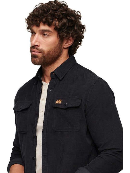 M D2 Ovin Langärmlig Flanell Hemd Blueblack