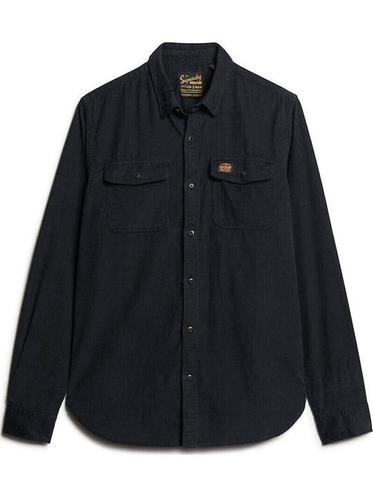 M D2 Ovin Langärmlig Flanell Hemd Blueblack