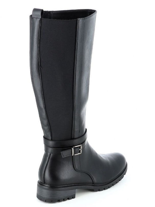 Anatomic Synthetic Leather Women's Boots with Rubber / Zipper Black