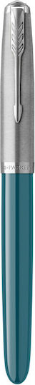 Parker Writing Pen Fine Blue made of Steel with Blue Ink