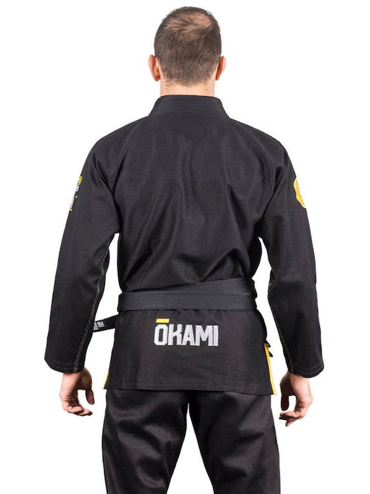 Okami Competition Uniform Brasilianisches Jiu Jitsu Schwarz