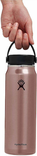 Hydro Flask Lightweight Trail Series Wide Mouth Trail Series Bottle Thermos Stainless Steel BPA Free 1.2lt Pink