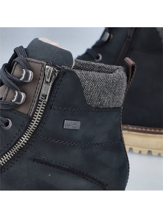 Leather Blue Men's Boots Waterproof Anatomical