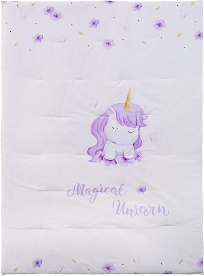Nima Magical Unicorn Бебешка кувертюра Памук Lila 100x140см